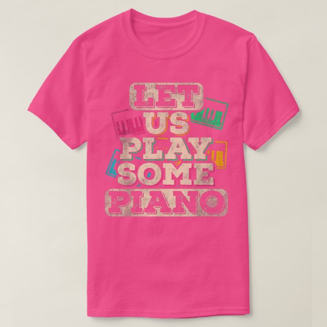 Camiseta Instrumento Musical Piano Player (Frente do Design)