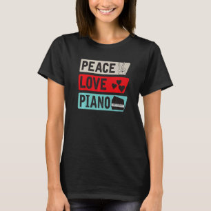 Camiseta Instrumento Musical Piano Teclado Piano Instrument