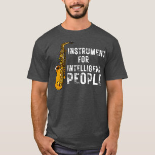 Camiseta Instrumento saxofone para pessoas inteligentes1