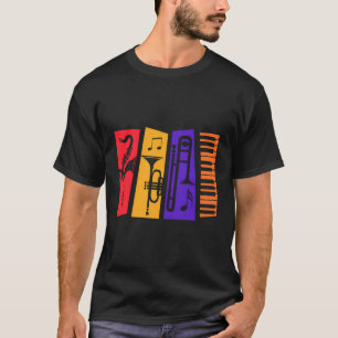 Camiseta Instrumentos De Música Jazz Para Jazz Lovers