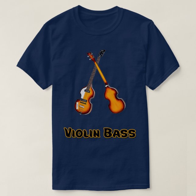 Camiseta Instrumentos Musicais Hofner Violin Bass  (Frente do Design)