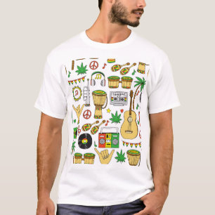 Camiseta Instrumentos Musicais: Reggae Sem Olhos
