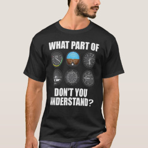 Camiseta Instrumentos-piloto para aviões de transporte de m
