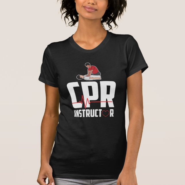Camiseta Instrutor CPR Certificado para Ambulância de Prime (Frente)