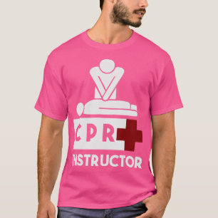 Camiseta Instrutor CPR da Cruz Vermelha para Homens e Mulhe