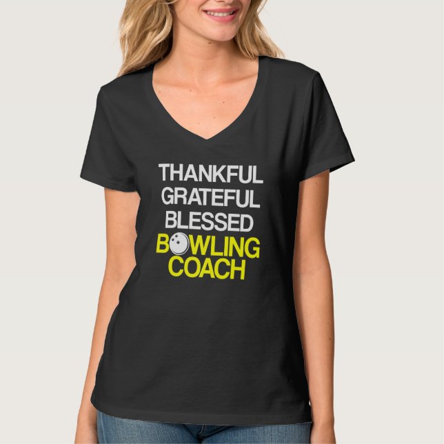 Camiseta Instrutor da Equipe do Jogador de Coach da boliche (Frente)