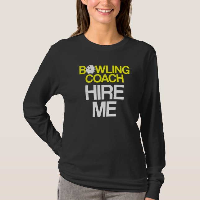 Camiseta Instrutor da Equipe do Jogador de Coach da boliche (Frente)