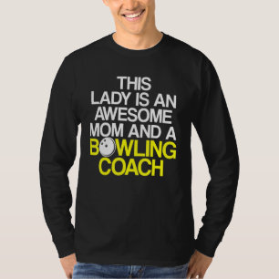 Camiseta Instrutor da Equipe do Jogador de Coach da boliche