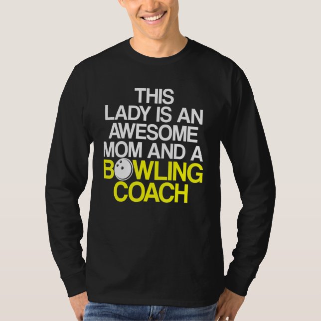 Camiseta Instrutor da Equipe do Jogador de Coach da boliche (Frente)