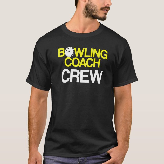 Camiseta Instrutor da Equipe do Jogador de Coach da boliche (Frente)