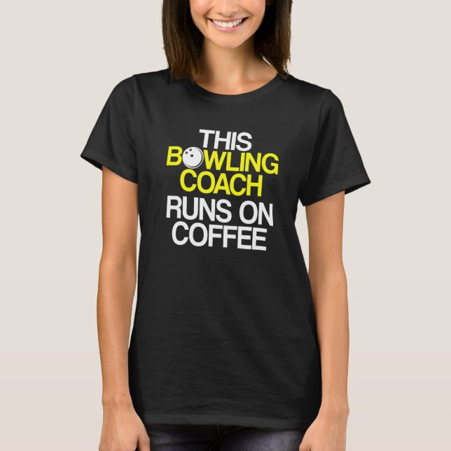 Camiseta Instrutor da Equipe do Jogador de Coach da boliche (Frente)