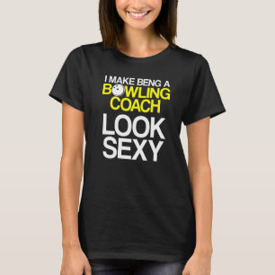 Camiseta Instrutor da Equipe do Jogador de Coach da boliche