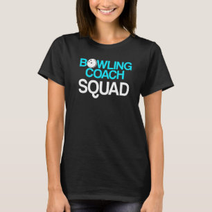 Camiseta Instrutor da Equipe do Jogador de Coach da boliche