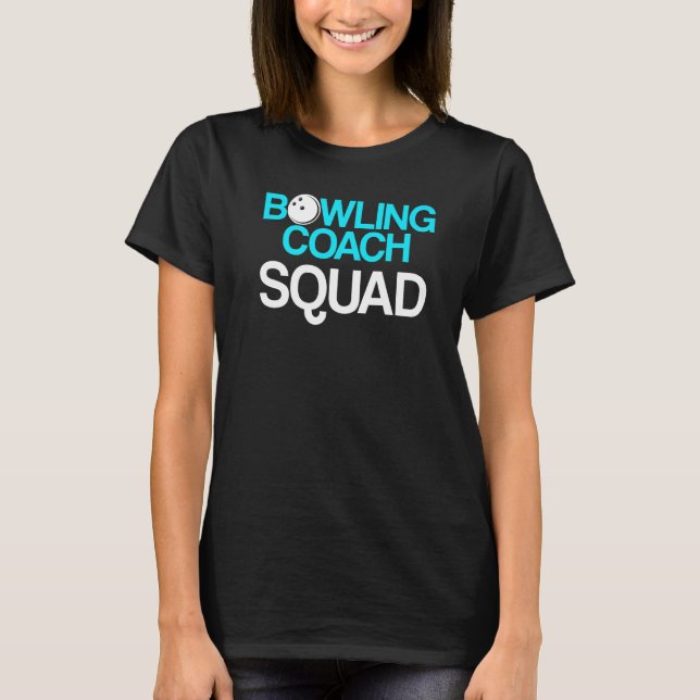 Camiseta Instrutor da Equipe do Jogador de Coach da boliche (Frente)