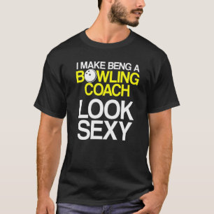 Camiseta Instrutor da Equipe do Jogador de Coach da boliche