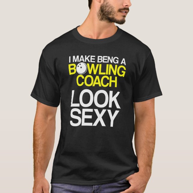 Camiseta Instrutor da Equipe do Jogador de Coach da boliche (Frente)