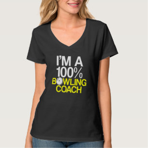 Camiseta Instrutor da Equipe do Jogador de Coach da boliche