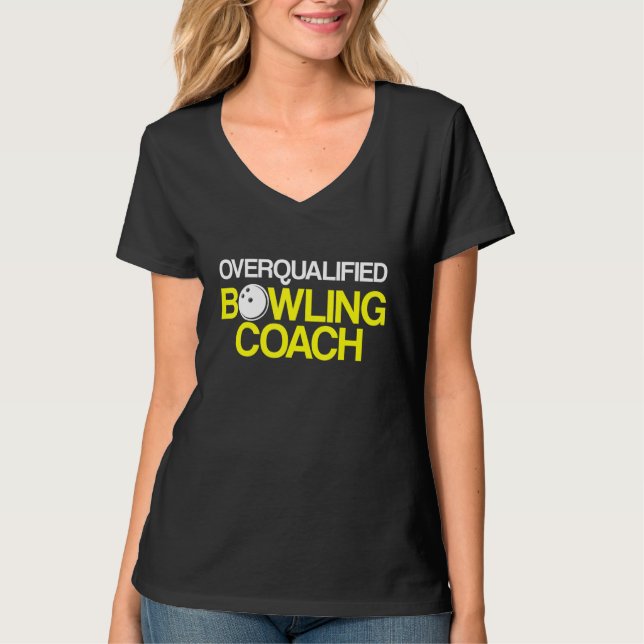 Camiseta Instrutor da Equipe do Jogador de Coach da boliche (Frente)