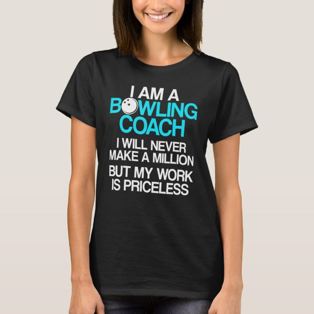 Camiseta Instrutor da Equipe do Jogador de Coach da boliche (Frente)