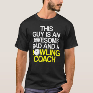 Camiseta Instrutor da Equipe do Jogador de Coach da boliche
