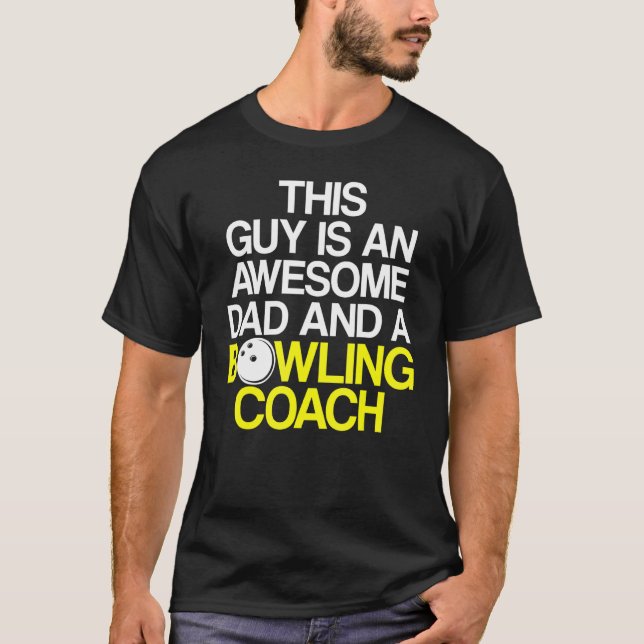 Camiseta Instrutor da Equipe do Jogador de Coach da boliche (Frente)
