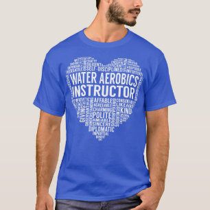 Camiseta Instrutor de aeróbica de água coração