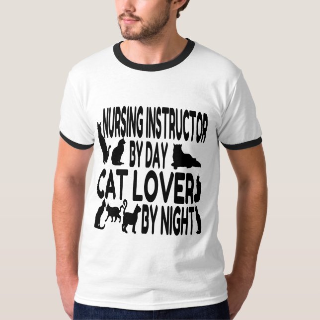 Camiseta Instrutor de Enfermagem Cat Lover (Frente)