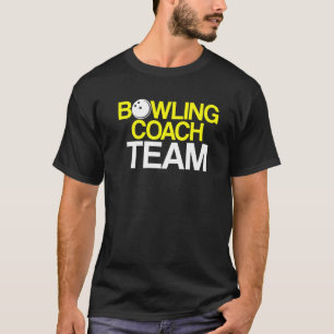 Camiseta Instrutor de Equipe do Jogador de Coach da boliche