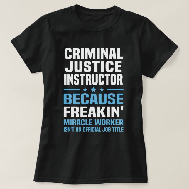 Camiseta Instrutor de Justiça Criminal (Frente do Design)
