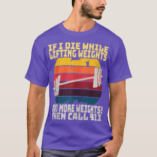 Camiseta Instrutor de malhação Gym Pesos de elevação Retro 