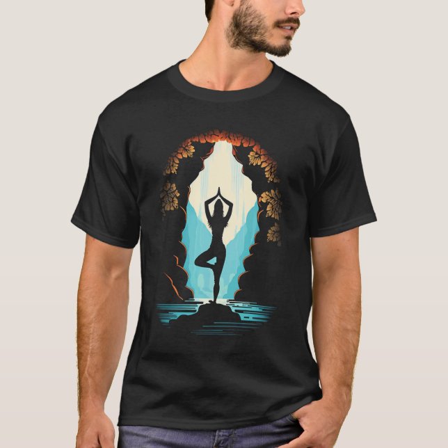 Camiseta Instrutor De Meditação De Yoga Mãe Fazendo Yoga Na (Frente)