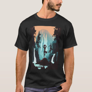Camiseta Instrutor de Meditação de Yoga Mãe Fazendo Yoga na