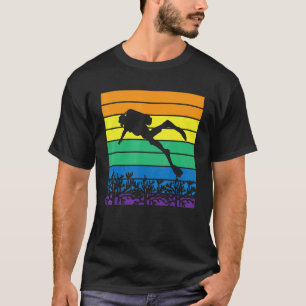 Camiseta Instrutor de mergulho autônomo vintage marinho aqu