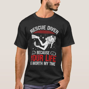 Camiseta Instrutor de mergulho de resgate Scuba Humor mergu