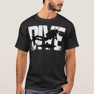 Camiseta Instrutor de mergulho Dive Art Scuba Merging Idea