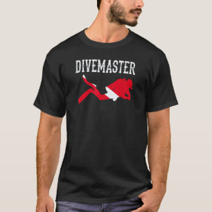 Camiseta Instrutor de mergulho Divemaster Estilo de bandeir