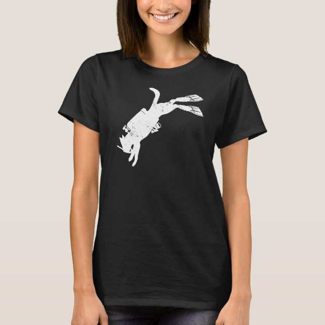 Camiseta Instrutor de mergulho do Cat Diver Scuba (Frente)