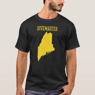 Camiseta Instrutor de mergulho Maine Divemaster Bandeira de