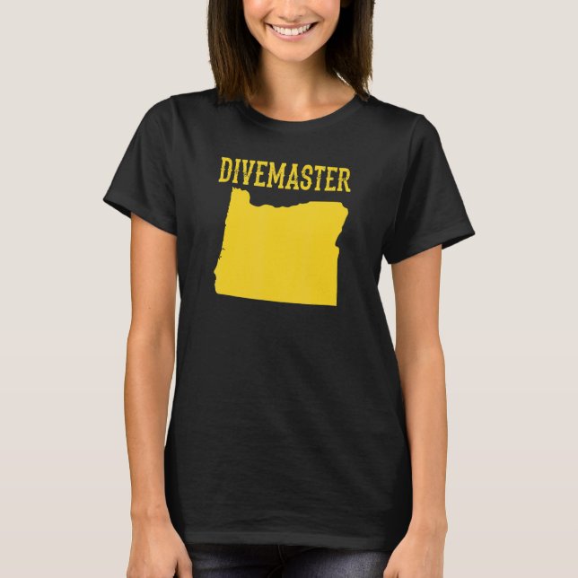 Camiseta Instrutor de mergulho Oregon Divemaster Dive Fla (Frente)