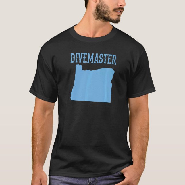 Camiseta Instrutor de mergulho Oregon Divemaster Dive Fla (Frente)