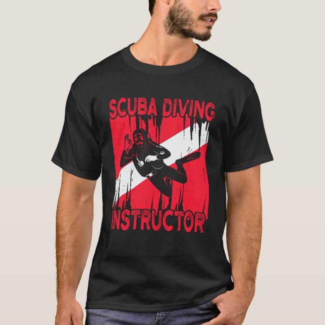 Camiseta Instrutor de mergulho subaquático (Frente)