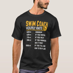 Camiseta Instrutor de Natação do Swimmer de Taxa Horária do