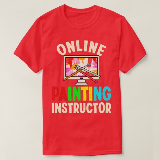 Camiseta Instrutor de pintura online do Virtual Learning (Frente do Design)