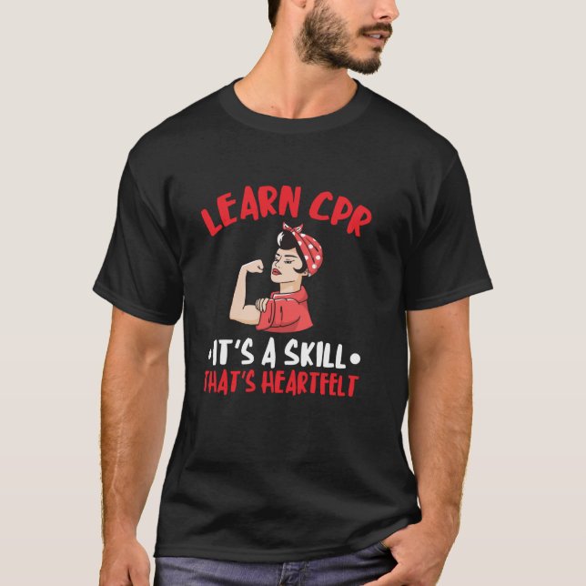 Camiseta Instrutor de RCP Instrutor de DEA Habilidade Since (Frente)