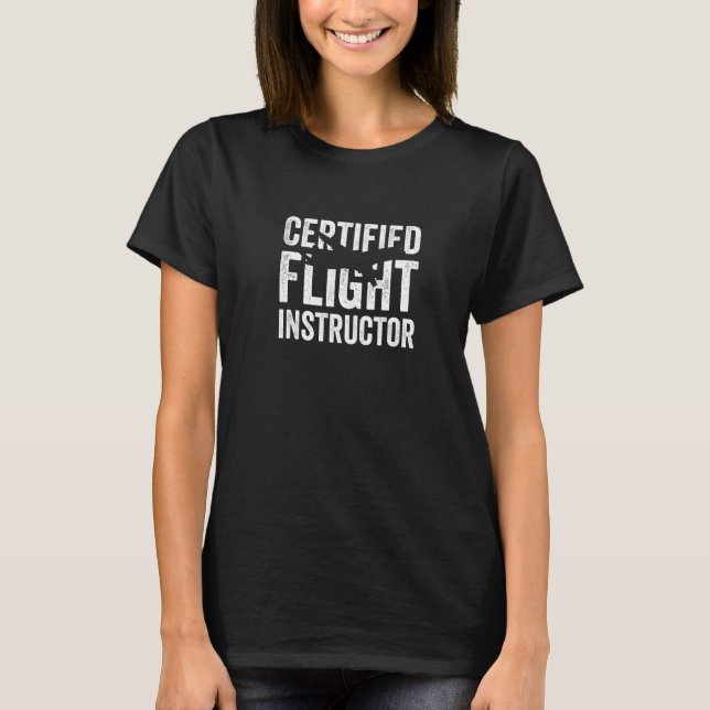 Camiseta Instrutor de voo certificado (Frente)