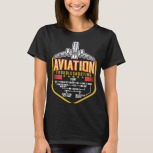Camiseta Instrutor de voo mecânico de aeronaves de aviação-