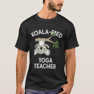 Camiseta Instrutor de Yoga Coala Fofo Piada Divertida Profe