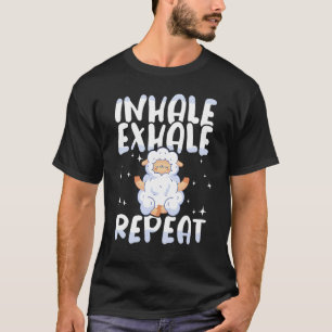 Camiseta Instrutor de Yoga Inspire Expire Repita Meditação