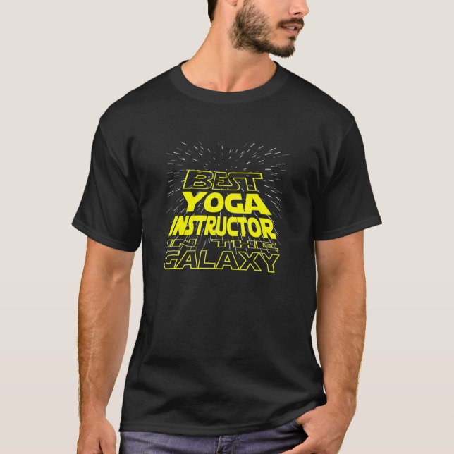 Camiseta Instrutor de Yoga Trabalho Cool Galaxy (Frente)
