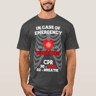 Camiseta Instrutor Engraçado Cpr Primeiro Auxílio para Enfe